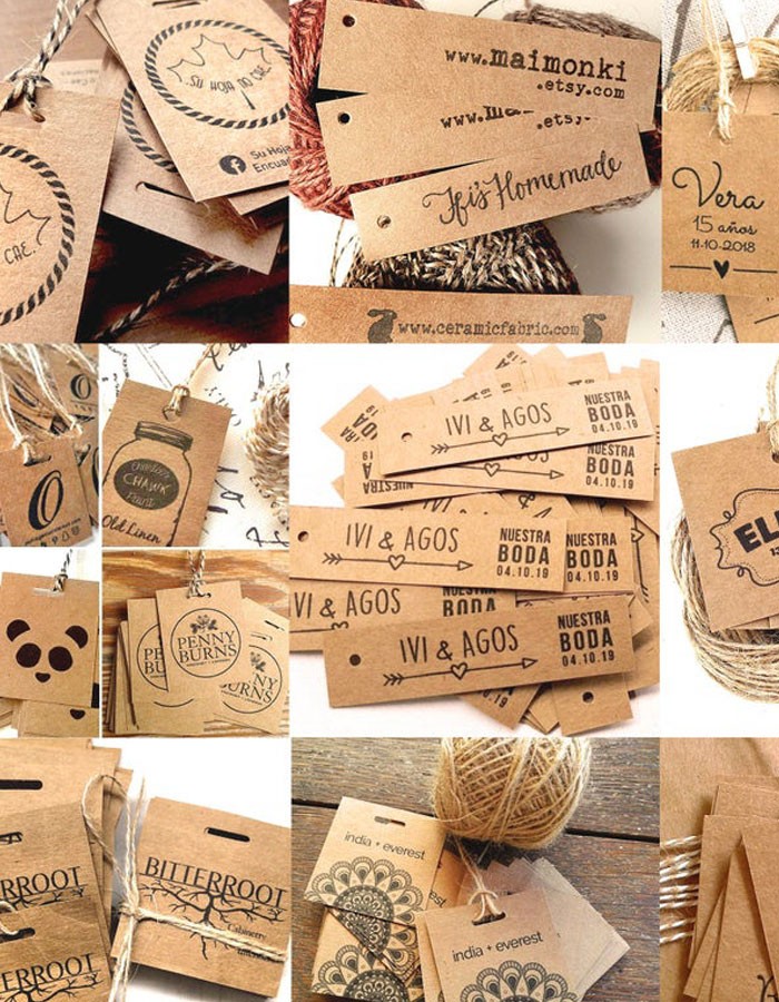 Brown Kraft Hang Tags, Eco-friendly, Recycled Tags